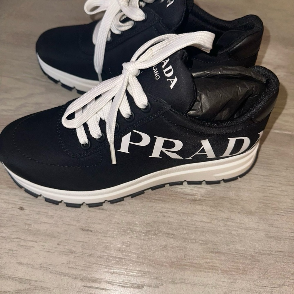 Prada Monochrome Logo Sneakers